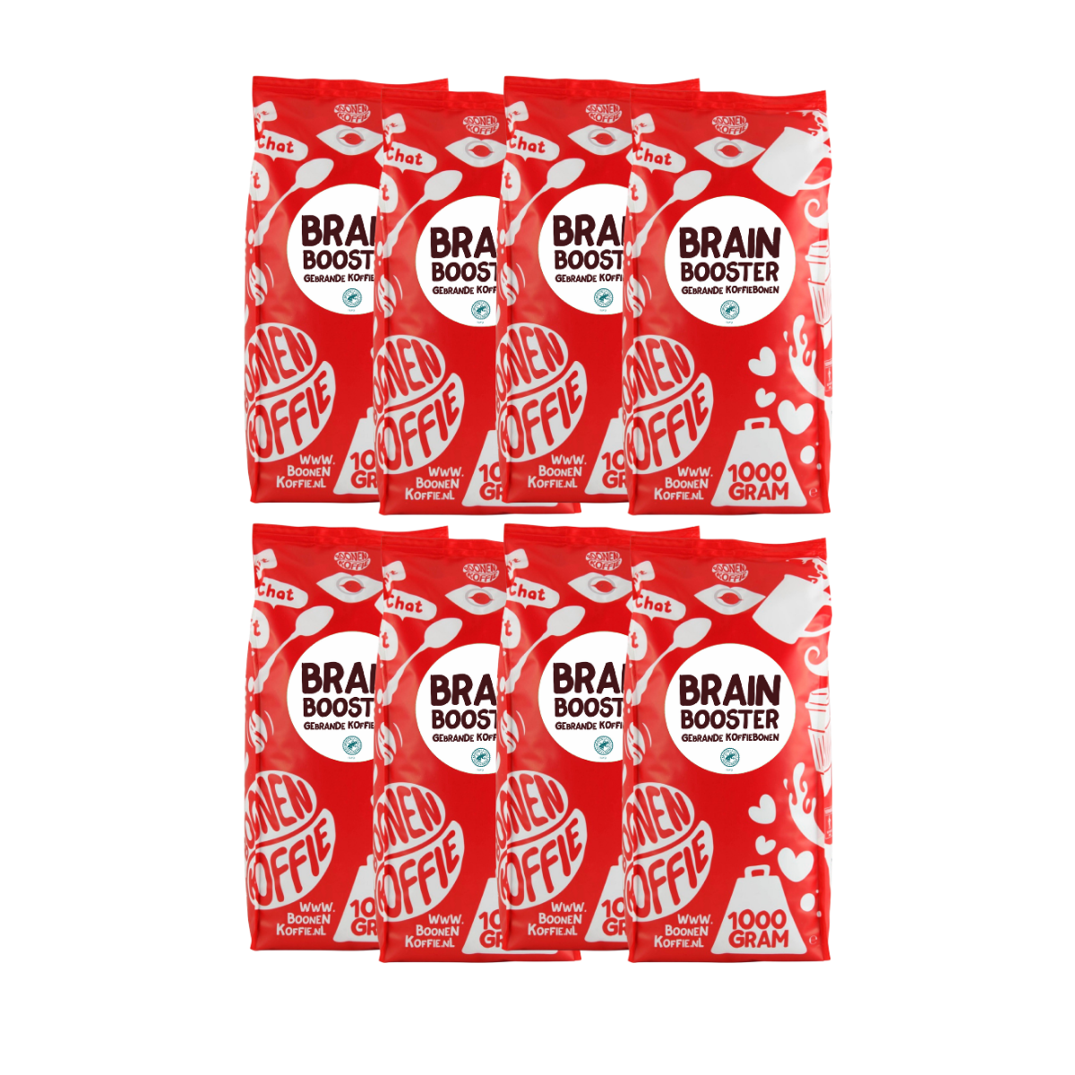 Voordeelpakket Boonen Brain Booster RFA koffiebonen - 8 x 1 KG